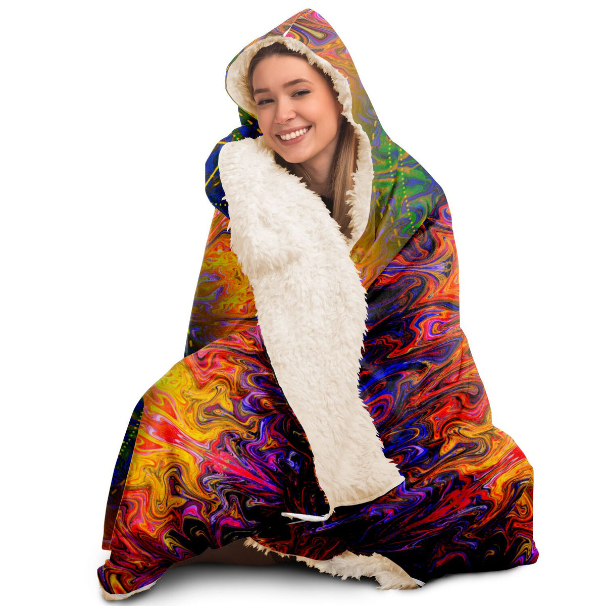 Sri Yantra Hooded Blanket