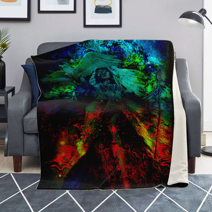 Cosmic Eagle Spirit Blanket